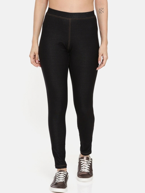 

Bitz Women Black Solid Slim-Fit Jeggings