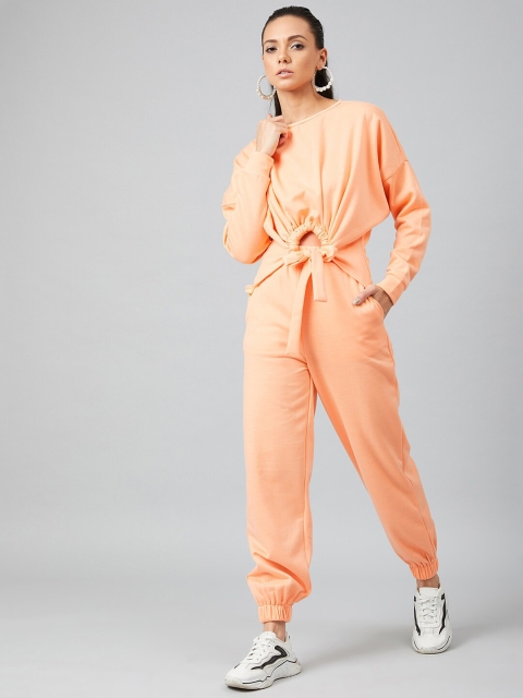 

Athena Women Peach-Coloured Solid Two-Piece
