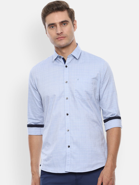 

Van Heusen Sport Men Blue Slim Fit Checked Casual Shirt