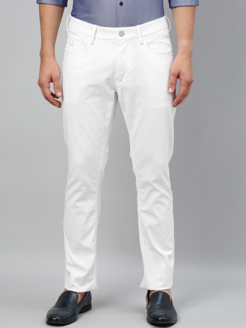 

RARE RABBIT Men Off-White Slim Fit Mid-Rise Clean Look Jeans