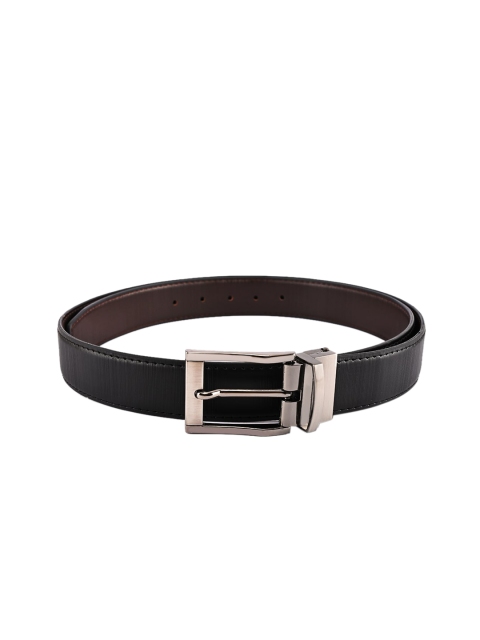 

BuckleUp Men Black & Brown Solid Reversible Belt