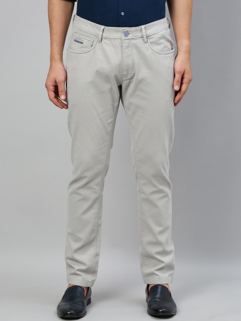 

RARE RABBIT Men Grey Slim Fit Mid-Rise Clean Look Jeans