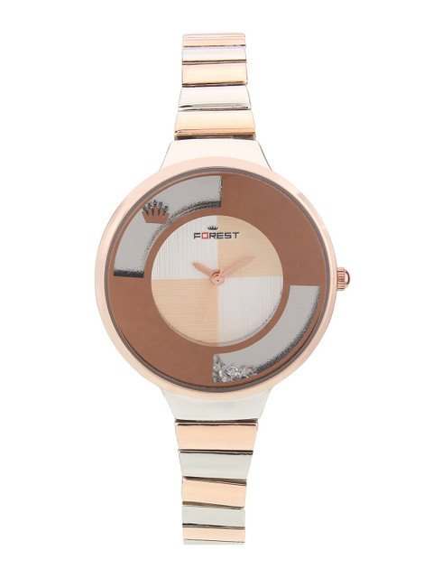 

FOREST Women White & Rose Gold Analogue Watch FR-470-CR-SL