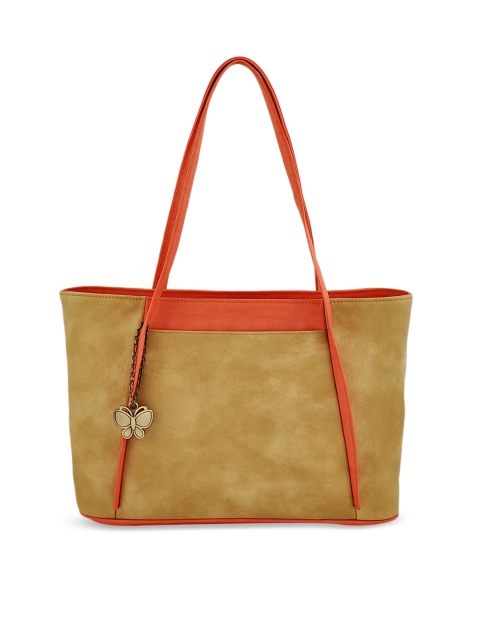 

Butterflies Khaki Solid Shoulder Bag