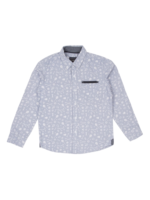 

Cherokee Boys Blue Regular Fit Printed Casual Shirt