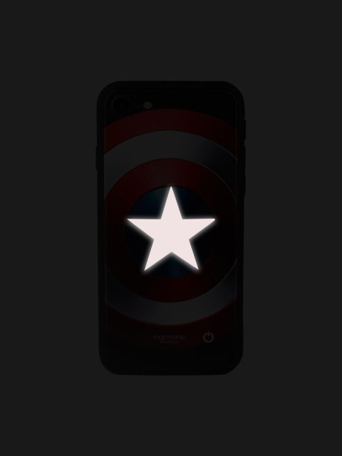

macmerise Red & Black Classic Captain Shield Lumous iPhone 7 Back Case