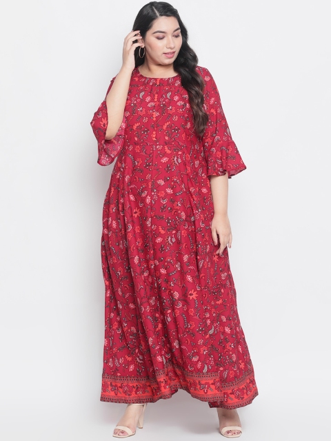 

Amydus Women Red Printed Maxi Dress