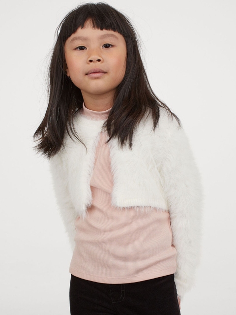 

H&M Girls White Fluffy Bolero