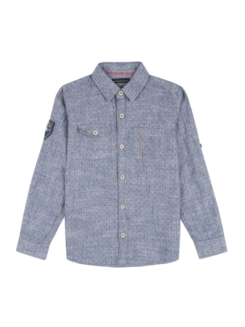 

Cherokee Boys Blue Regular Fit Self Design Casual Shirt