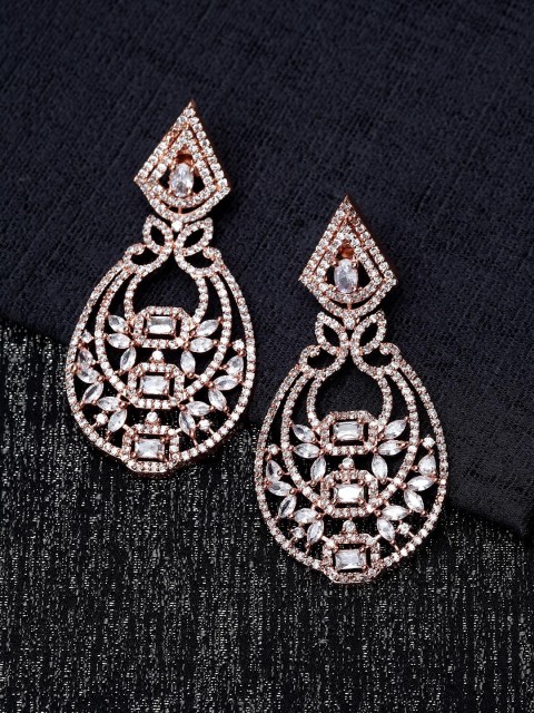 

Bhana Fashion Rose Gold-Plated Classic Drop Earrings