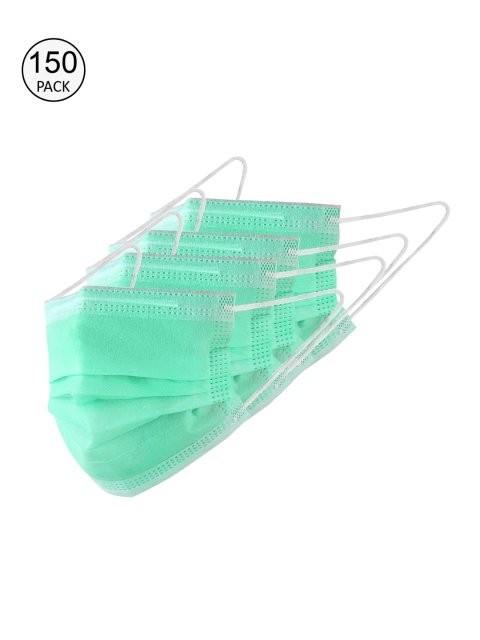 

LONDON FASHION hob Unisex Pack of 150 Pcs Green 3-Ply Protective Surgical Masks