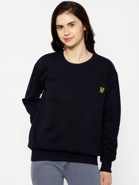 

VIMAL JONNEY Women Blue Solid Sweatshirt