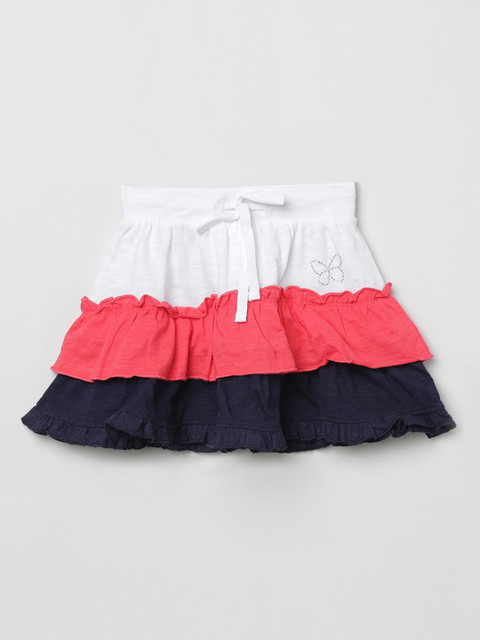 

max Girls Multicoloured Colourblocked A-Line Skirt, Multi