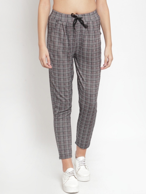 

Global Republic Women Grey Regular Fit Checked Regular Trousers