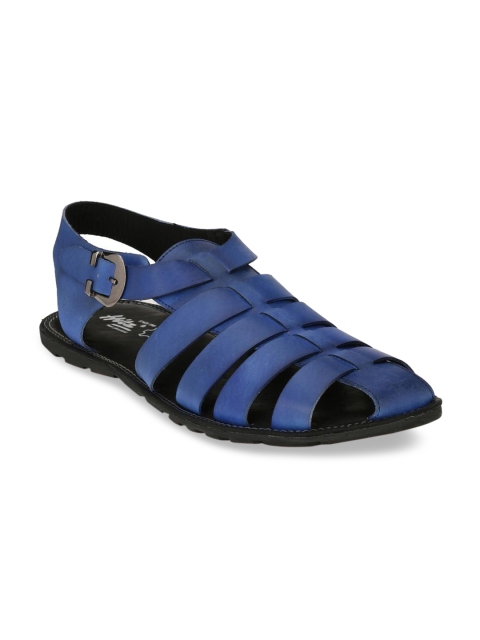 

Hitz Men Blue Leather Fisherman Sandals