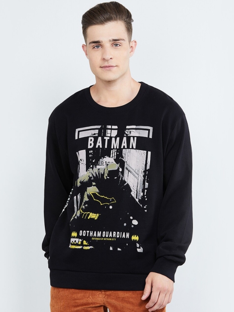 

max Men Black & Grey Printed Sweatshirt