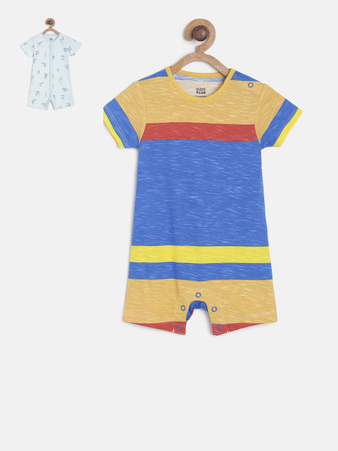 

MINI KLUB Infants Boys Pack Of 2 Rompers, Yellow