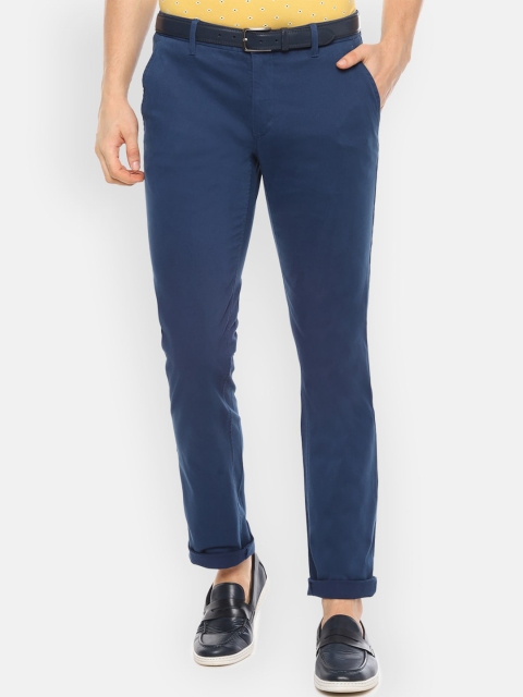 

Louis Philippe Sport Men Navy Blue Slim Fit Solid Regular Trousers