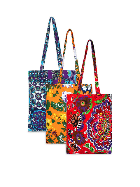 

Anekaant Set Of 3 Printed Eco-Friendly Tote Bag, Multi