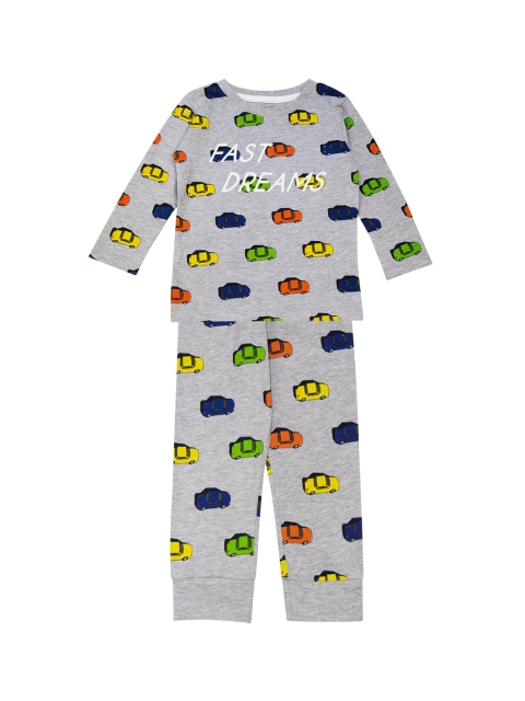 

ventra Boys Grey Printed Night suit