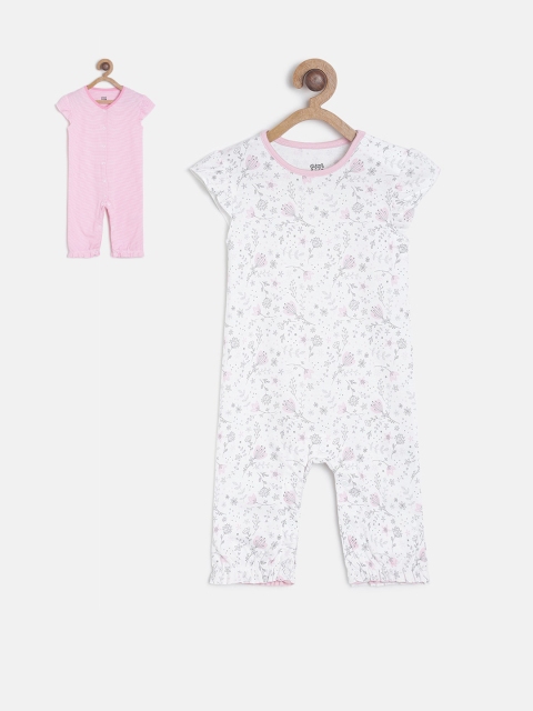 

MINI KLUB Infants Girls Pack Of 2 Rompers, Pink