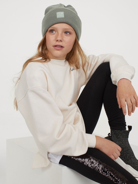 

H&M Girls Black Embellished Leggings