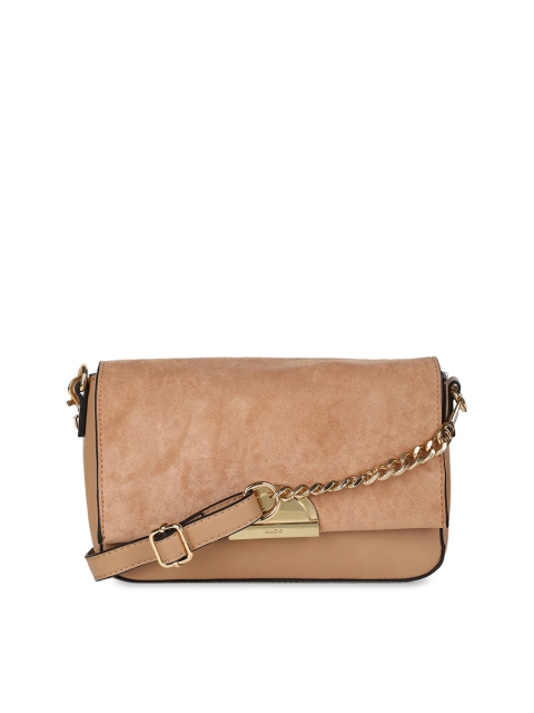

ALDO Beige & White Solid Sling Bag