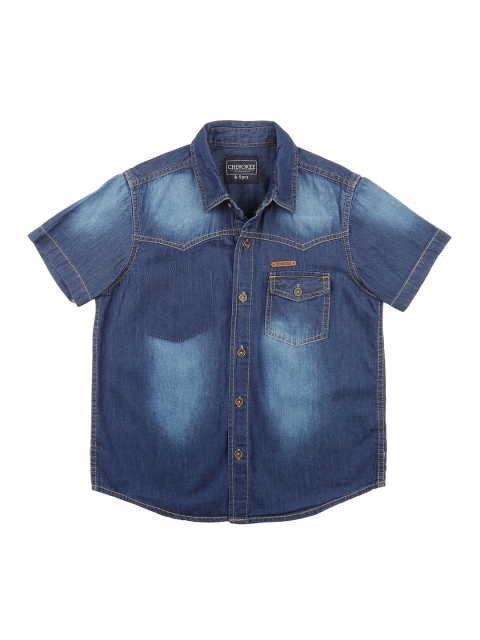 

Cherokee Boys Blue Regular Fit Faded Casual Shirt