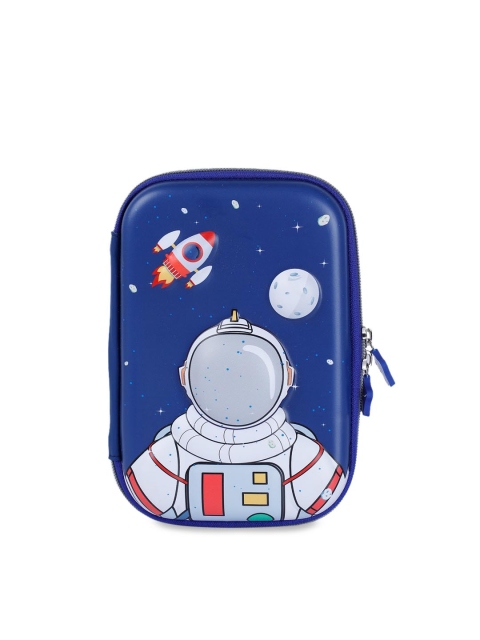 

Webby Blue Astronaut Print Stylish Geometry Box with Zip