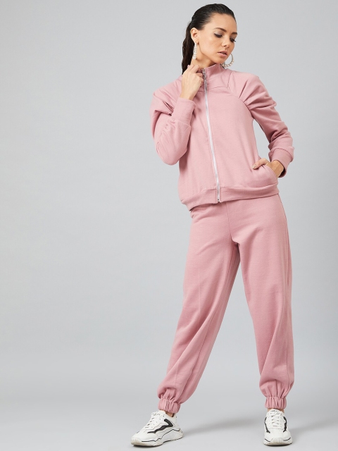 

Athena Women Pink Solid Shirt with Trousers