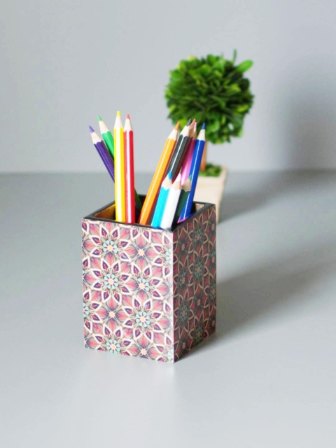 

Multipurpose Red Printed Cutlery Holder Spoon Stand