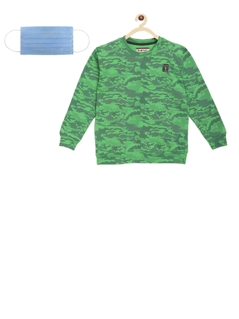

Lil Tomatoes Boys Green Printed Sweatshirt