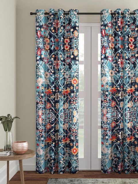 

eyda Multicoloured Single Door Curtain, Multi
