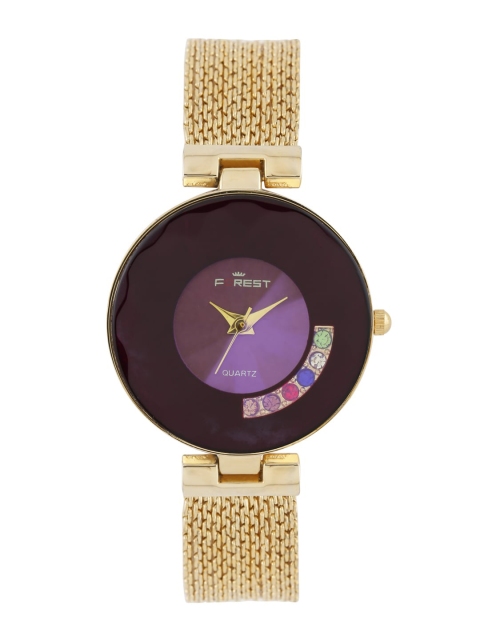 

FOREST Women Gold-Toned & Purple Analogue Watch FR-10901-RGDPR