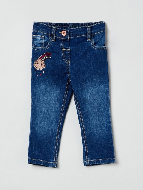 

max Girls Blue Slim Fit Mid-Rise Clean Look Jeans