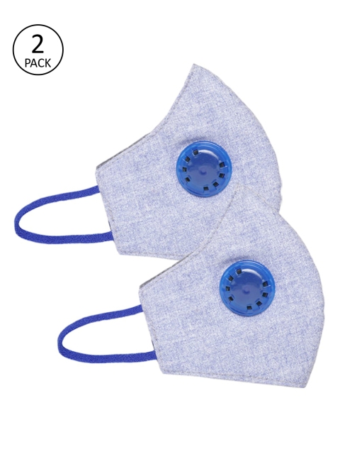 

LUXURAZI Men White 2 Pcs Cerified 5 Ply Protective Valved Fashion Masks