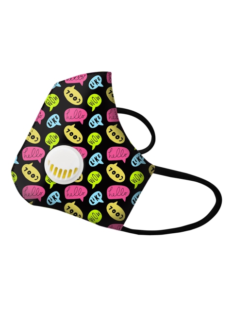

Lioncrown Unisex Kids Black & Pink Reusable 5-Ply N95 Mask With Respiratory Valve