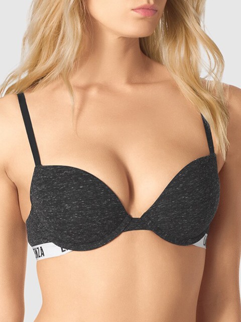 

La Senza Grey Solid Underwired Lightly Padded Plunge Bra 11132144