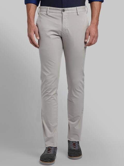 

Parx Men Grey Slim Fit Solid Formal Trousers