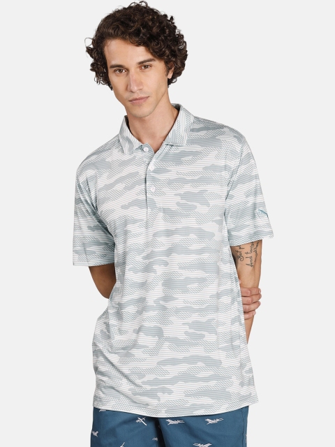

Puma Men Blue Printed Round Neck T-shirt