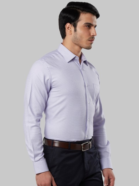 

Raymond Men Purple & White Regular Fit Printed Formal Shirt
