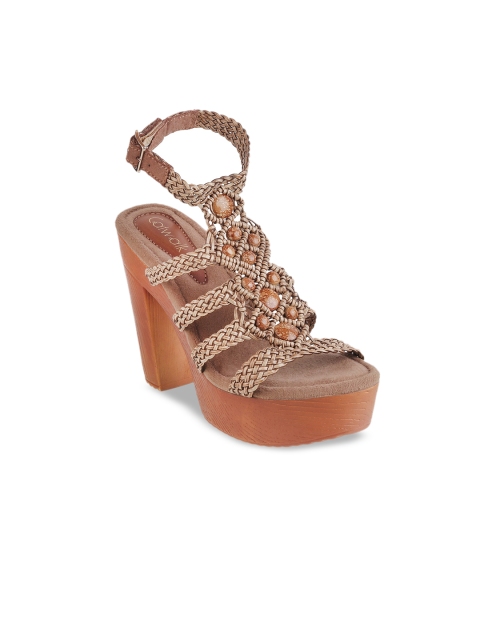 

Catwalk Women Brown Woven Design Platform Heels