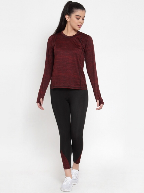 

CUKOO Women Maroon & Black Printed Tracksuit
