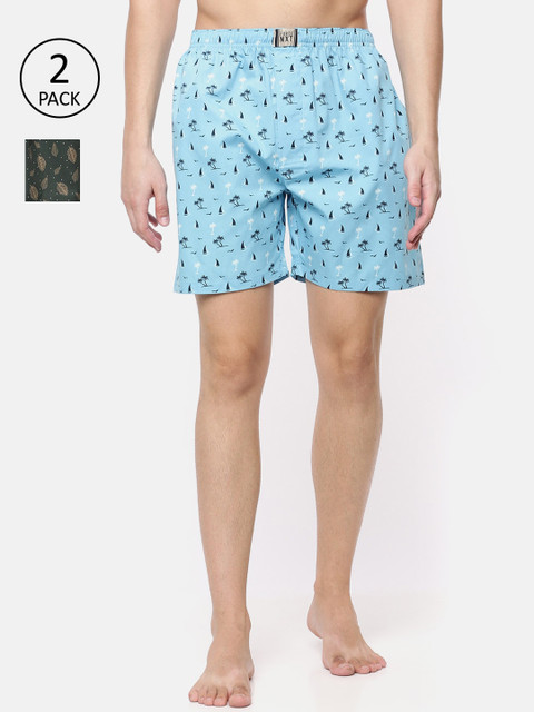 

Force NXT Men Pack Of 2 Printed Boxers, Blue