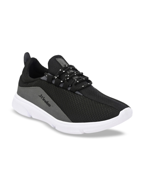 

HIROLAS Men Black Mesh Running Shoes