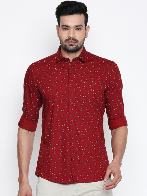 

Integriti Men Maroon Slim Fit Floral Printed Casual Shirt
