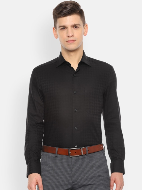 

Louis Philippe Gods & Kings Men Black Regular Fit Self Design Formal Shirt