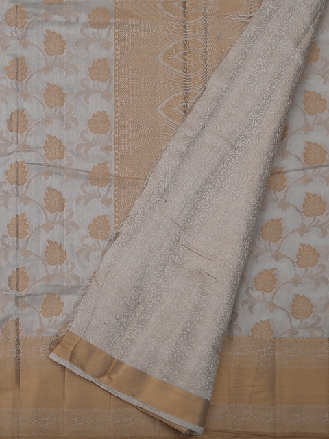 

Pothys Grey & Beige Jute Silk Woven Design Saree