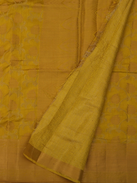 

Pothys Yellow Woven Design Jute Silk Saree