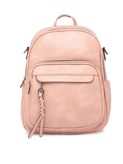 

Satchel Bags Women Pink Solid Backpack